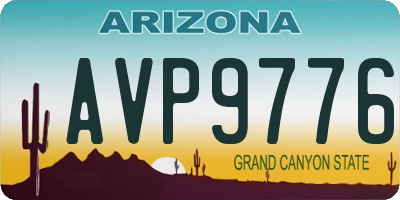 AZ license plate AVP9776