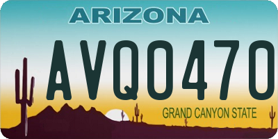 AZ license plate AVQ0470