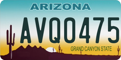 AZ license plate AVQ0475