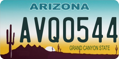 AZ license plate AVQ0544