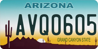 AZ license plate AVQ0605