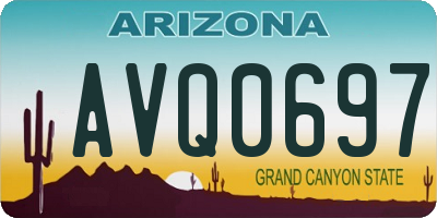 AZ license plate AVQ0697