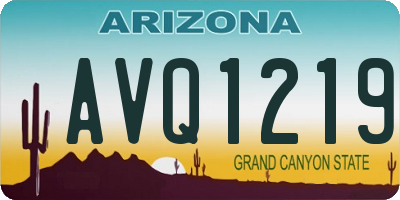 AZ license plate AVQ1219