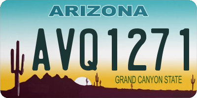 AZ license plate AVQ1271
