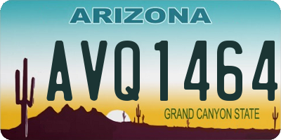 AZ license plate AVQ1464