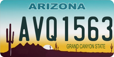 AZ license plate AVQ1563