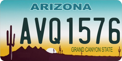 AZ license plate AVQ1576