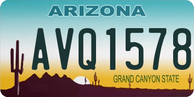 AZ license plate AVQ1578