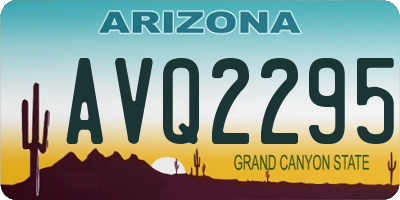 AZ license plate AVQ2295
