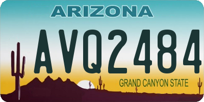 AZ license plate AVQ2484