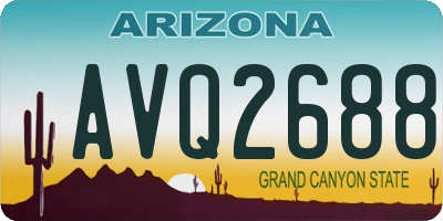 AZ license plate AVQ2688