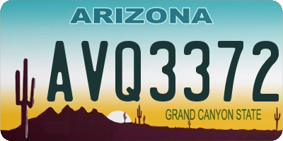 AZ license plate AVQ3372
