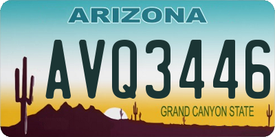 AZ license plate AVQ3446