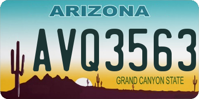 AZ license plate AVQ3563