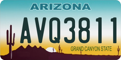 AZ license plate AVQ3811