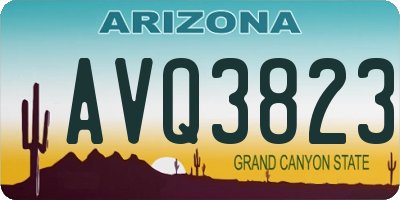 AZ license plate AVQ3823