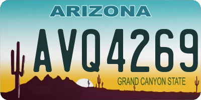 AZ license plate AVQ4269