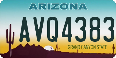 AZ license plate AVQ4383