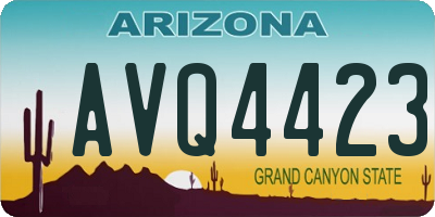 AZ license plate AVQ4423