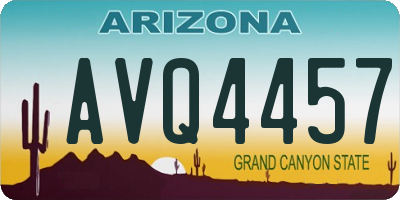 AZ license plate AVQ4457