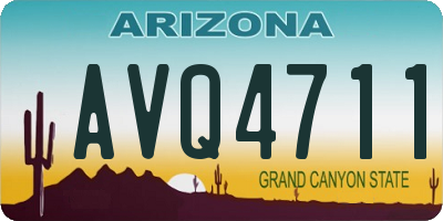 AZ license plate AVQ4711