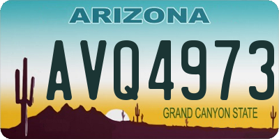 AZ license plate AVQ4973