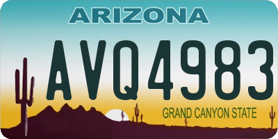 AZ license plate AVQ4983