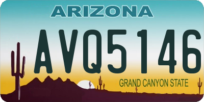 AZ license plate AVQ5146