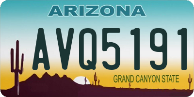 AZ license plate AVQ5191