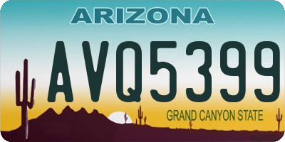 AZ license plate AVQ5399
