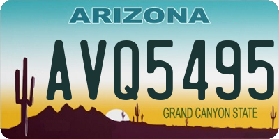 AZ license plate AVQ5495