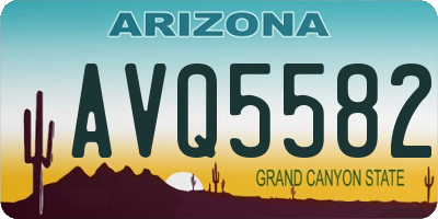AZ license plate AVQ5582