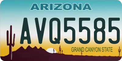 AZ license plate AVQ5585