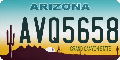AZ license plate AVQ5658