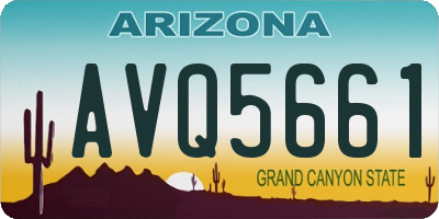 AZ license plate AVQ5661
