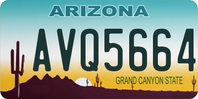 AZ license plate AVQ5664