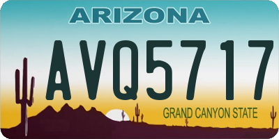 AZ license plate AVQ5717