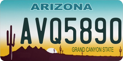 AZ license plate AVQ5890
