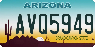 AZ license plate AVQ5949