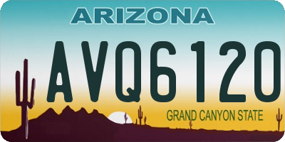 AZ license plate AVQ6120