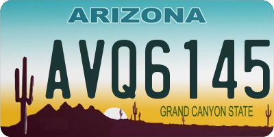AZ license plate AVQ6145