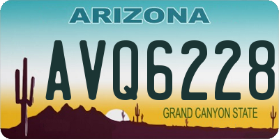 AZ license plate AVQ6228