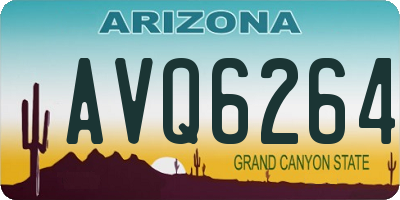 AZ license plate AVQ6264