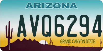 AZ license plate AVQ6294