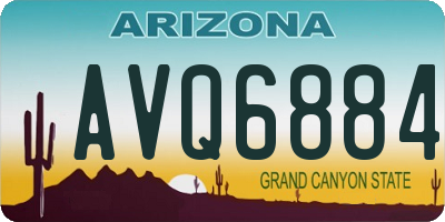 AZ license plate AVQ6884