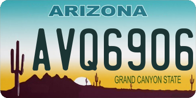 AZ license plate AVQ6906