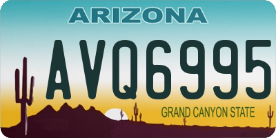 AZ license plate AVQ6995
