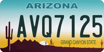 AZ license plate AVQ7125