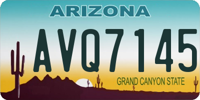AZ license plate AVQ7145
