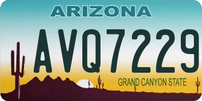 AZ license plate AVQ7229